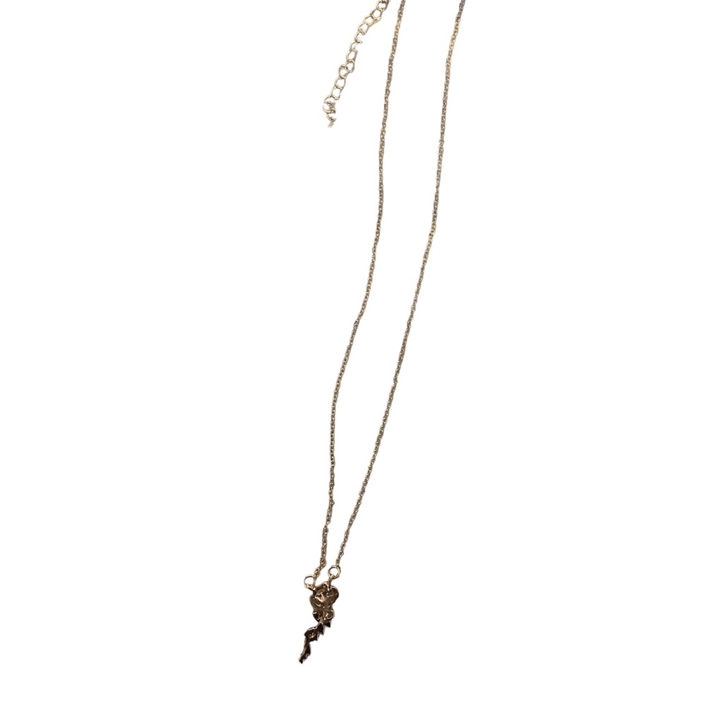 Rose gold pink rose pendant necklace - Picture 2 of 2